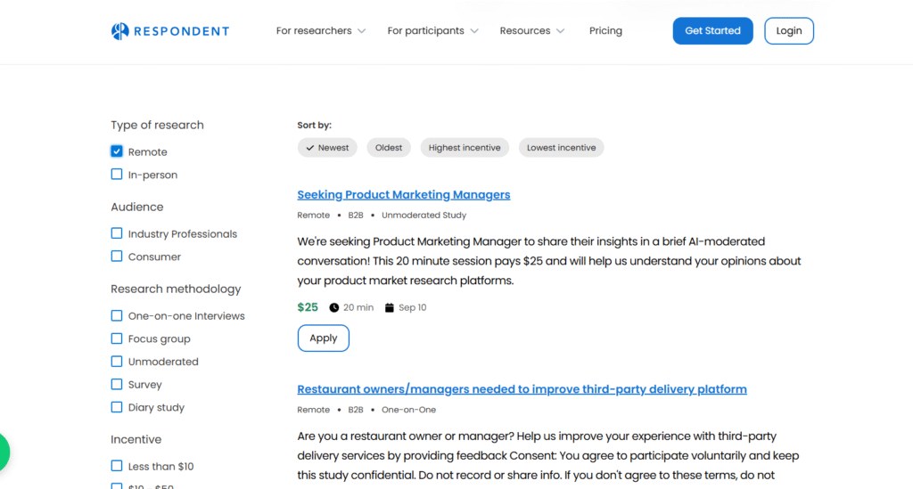 كم يمكنك أن تربح من Respondent.io؟